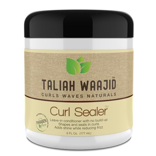 Taliah Waajid Curls Waves Natural - Curly Curl Sealer | Leave-in-Conditioning | Shapes and Seals in Curls | No Build-up or Frizz | Stops Frizz, Adds Shine | 100% Paraben Free - 6oz - 5-Pack