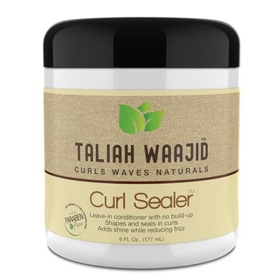 Taliah Waajid Curls Waves Natural - Curly Curl Sealer | Leave-in-Conditioning | Shapes and Seals in Curls | No Build-up or Frizz | Stops Frizz, Adds Shine | 100% Paraben Free - 6oz - 5-Pack