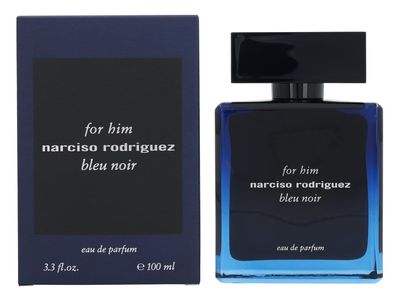 Narciso Rodriguez Bleu Noir Eau de Parfum Spray for Men, Blue, 3.3 Ounce
