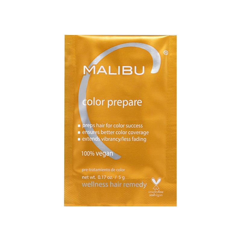Malibu C Color Prepare Wellness Hair Remedy (1 Packet) - Extends Hair Color Vibrancy &amp; Counteracts Discoloration - Hair Care Remedy for Color Treated Hair