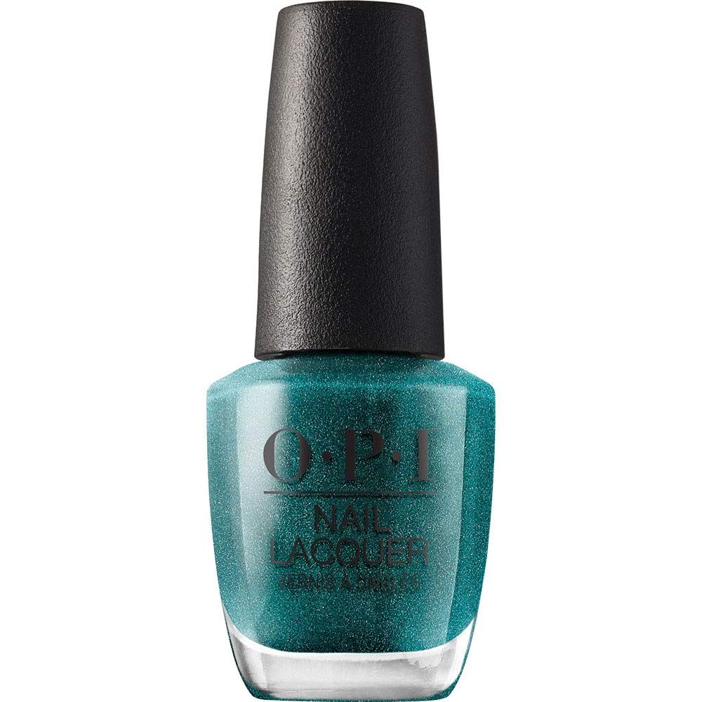 OPI Nail Lacquer Nail Polish | Opaque Light Blue Green Shimmer Chip Resistant Nail Polish | Vegan, Fast Drying, Streak Free