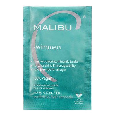 Malibu C Swimmers Wellness Remedy - Restoring &amp; Hydrating Hair Care with Vitamin C Complex - Protects Hair Discoloration from Chlorine and Pool Elements (1 Packet)