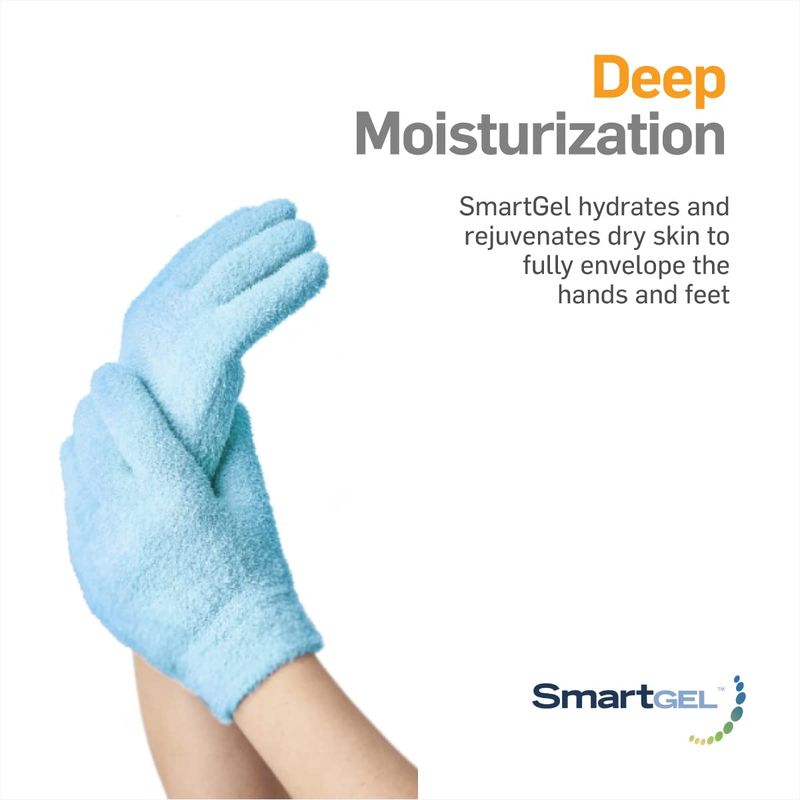 NatraCure Moisturizing Gel Booties and Gloves Set - (for dry skin, dry hands, feet, cracked heels, cuticles, rough skin, dead skin, use with your favorite lotions) - 155/175-AQ/RET - Color: Aqua