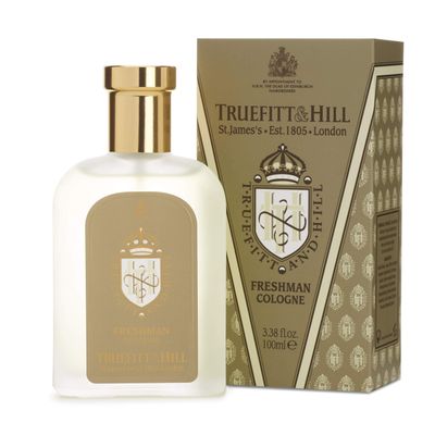 Truefitt &amp; Hill Luxury Cologne - Freshman - Premium Long-Lasting Citrus and Bergamot Men&#39;s Fragrance Presented in a Beautifully Etched Traditional Atomizer Bottle - 3.38 oz.