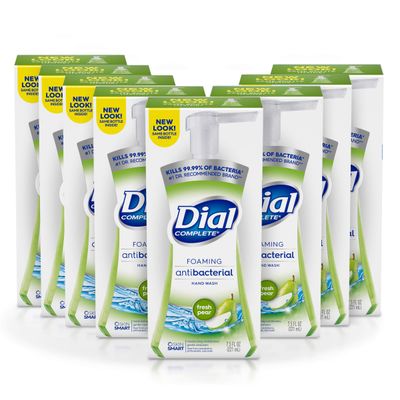 Dial Complete Antibacterial Foaming Hand Soap, Fresh Pear, 7.5 OZ (Pack of 8)