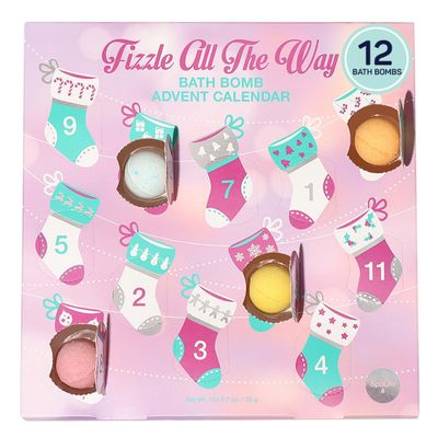 SpaLife Fizzle All The Way Bath Bomb Advent Calendar - 12 Days of Relaxation and Fun - Relaxing and Rejuvenating Bath Bombs - Perfect Christmas Holiday Gift Set