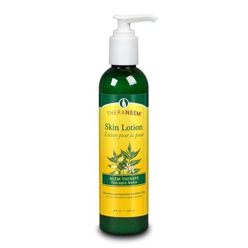 TheraNeem Neem Therap Skin Lotion | Calms, Nourishes and Hydrates Dry, Sensitive Skin with Organic Neem Oil, Vegan, 8oz (8oz)