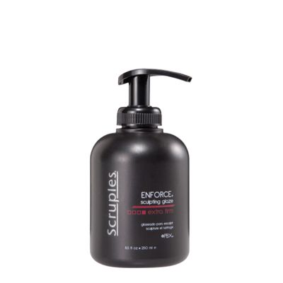 Scruples Enforce Sculpting Glaze - Strong Hold Hair Gel to Create Body &amp; Lift - Weightless Hair Glaze Without Build Up - Water Soluble Formula for All Hair Types (8.5 oz)