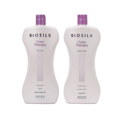 BioSilk Color Therapy Duo Shampoo &amp; Conditioner Set | 34 Ounces Each (Pack of 2) | Offers Hair Color Protection | Ideal For All Hair Types &amp; Colors
