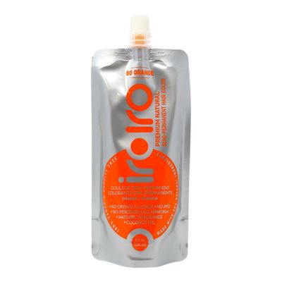 IROIRO Premium Natural Semi-Permanent Hair Color 80 Orange (8oz)
