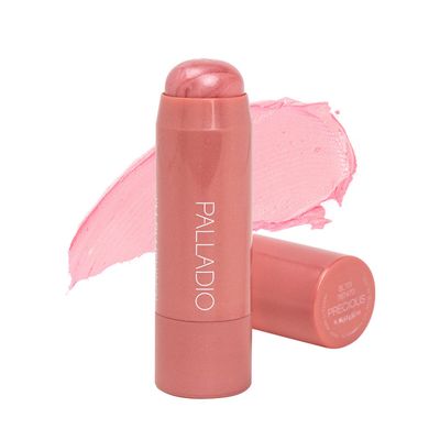 Palladio I&#39;m Blushing 2-in-1 Cheek and Lip Tint, Buildable Lightweight Cream Blush, Sheer Multi Stick Hydrating formula, All day wear, Easy Application, Shimmery, Blends Perfectly onto Skin, Precious