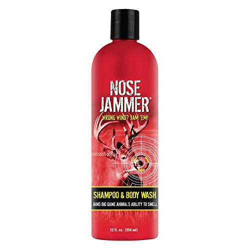 Nose Jammer Scent Eliminator Shampoo &amp; Body Wash for Hunting Accessories ,12 oz, Unscented, Organic, Free from Sulfate , Paraben &amp; Dye, Moisturizes and Refreshes