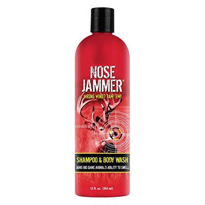 Nose Jammer Scent Eliminator Shampoo &amp; Body Wash for Hunting Accessories ,12 oz, Unscented, Organic, Free from Sulfate , Paraben &amp; Dye, Moisturizes and Refreshes