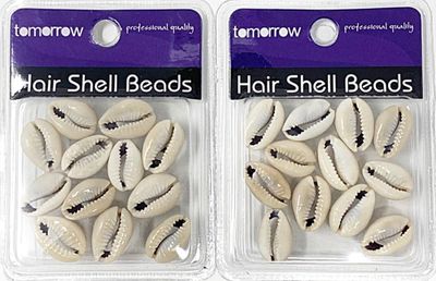 Crispy Collection Tomorrow sea shell cutted hair beads cowrie dreadlocks braid bead decoration 2packs (SHB1)