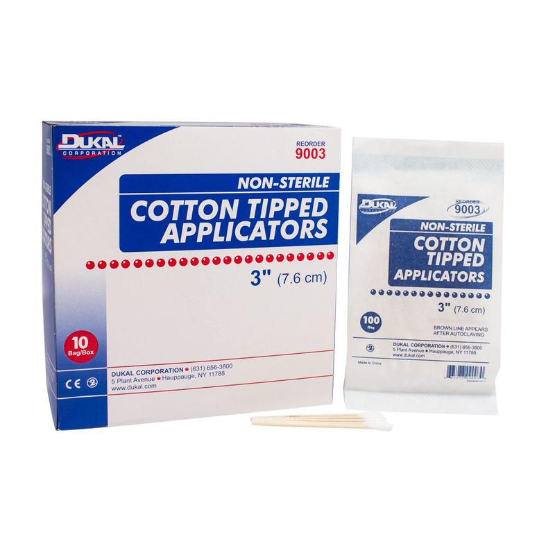 Non-Sterile Cotton Tip Applicators 3"
