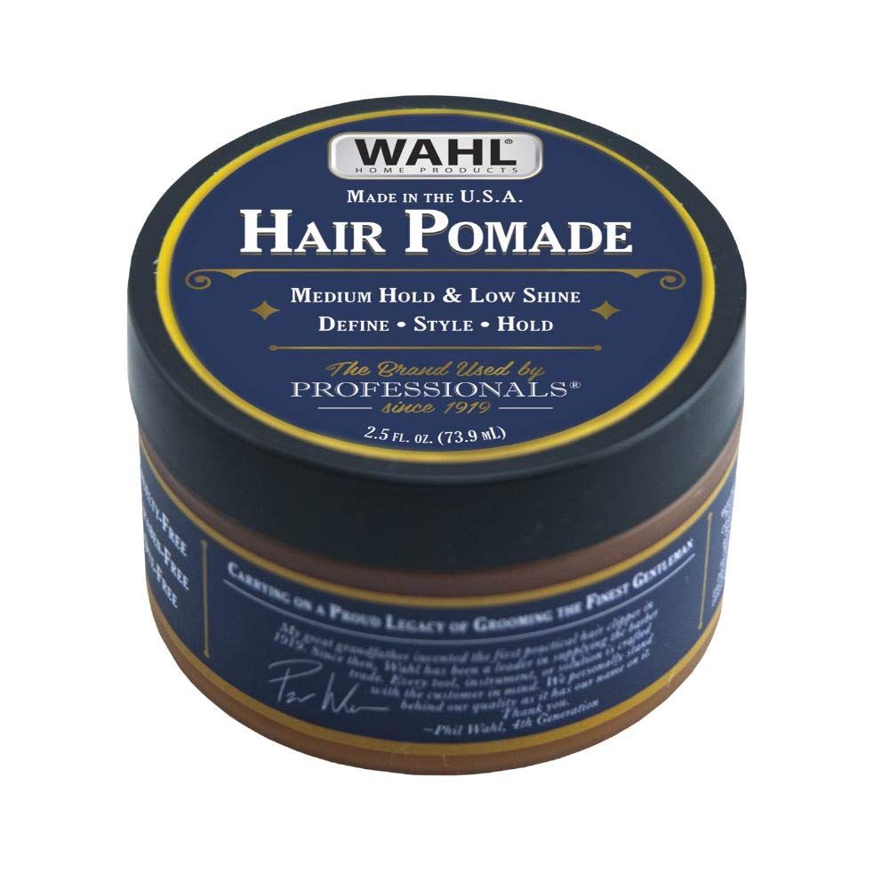 WAHL Hair Pomade for Styling with Essential Manuka/Meadowfoam Seed/Clove &amp; Moringa Oil for Control Hold Shine - Model 805611A