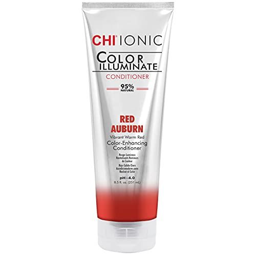 CHI Color Illuminate Conditioner, Helps Maintain Fresh Color In Natural &amp; Color-Treated Hair, Sulfate, Paraben, &amp; Cruelty-Free, Red Auburn, 8.5 Oz