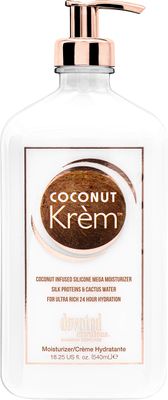 Devoted Creations Coconut Krm Moisturizer - Coconut Infused Silicone Moisturizer with Silk Proteins &amp; Cactus Water for Ultra Rich 24 Hour Hydration 18.25 oz.
