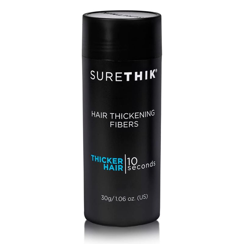 SURETHIK Hair Fibers, 30g (Dark Brown), Fills Thinning Hair for Visibly Fuller Look, Conceals Bald Spots, Natural Look, For Men &amp; Women