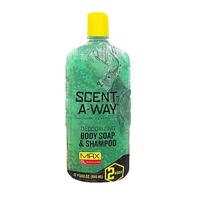 Hunters Specialties Scent-A-Way MAX 32oz Liquid Body Soap &amp; Shampoo, Green, 32 oz