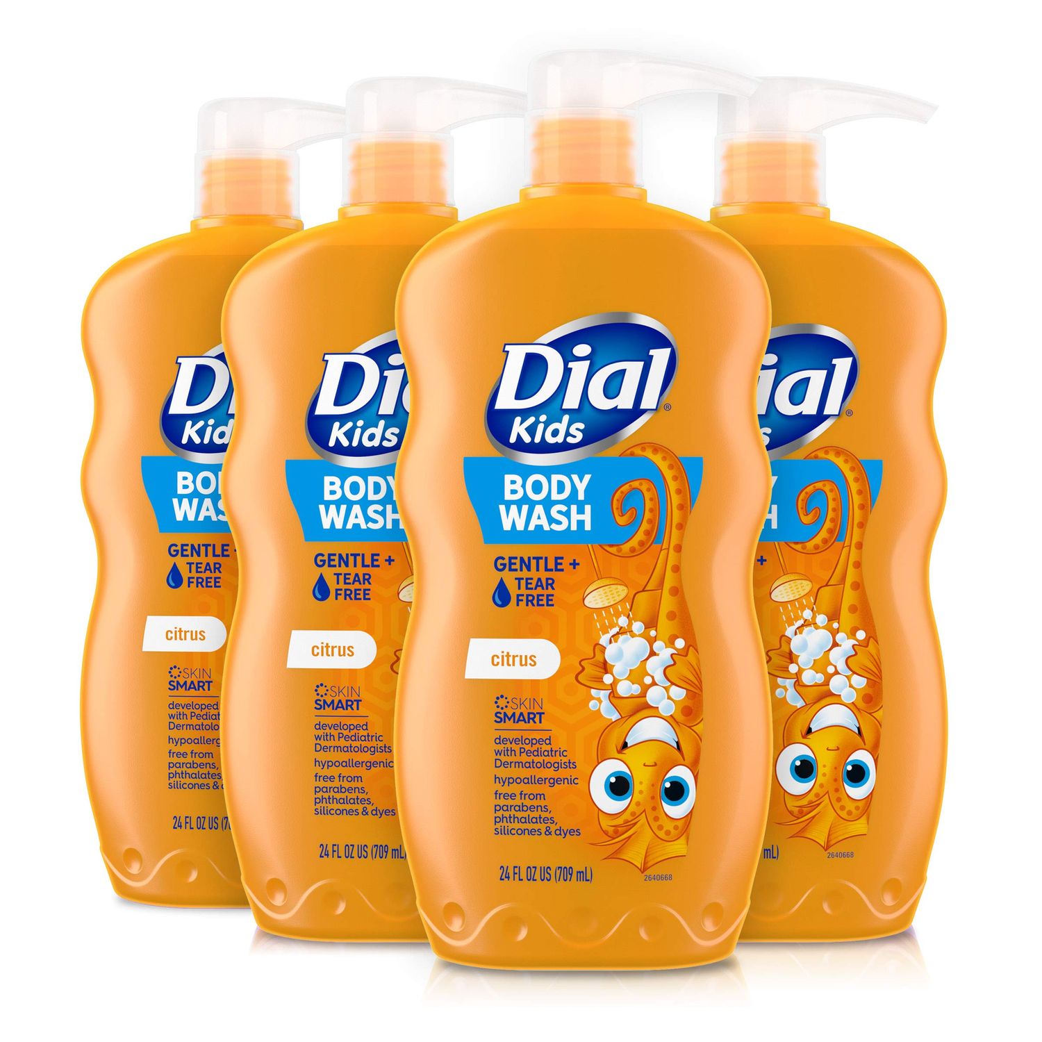 Dial Kids Body Wash, Citrus, 24 fl oz (Pack of 4)