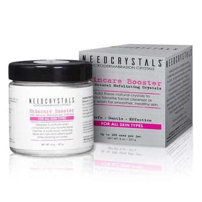 NeedCrystals Microdermabrasion Crystals DIY Face Scrub. Natural Facial Exfoliator for Dull or Dry Skin Improves Scars, Blackheads, Pore Size, Wrinkles, Blemishes &amp; Skin Texture 8 oz. / 227g.