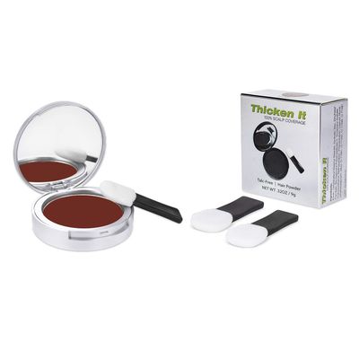 Thicken It 100% Scalp Coverage Hair Powder - RED - Talc-Free .32 oz. Water Resistant Hair Loss Concealer for men and women. Naturally Thicker Than Hair Fibers &amp; Spray Concealers