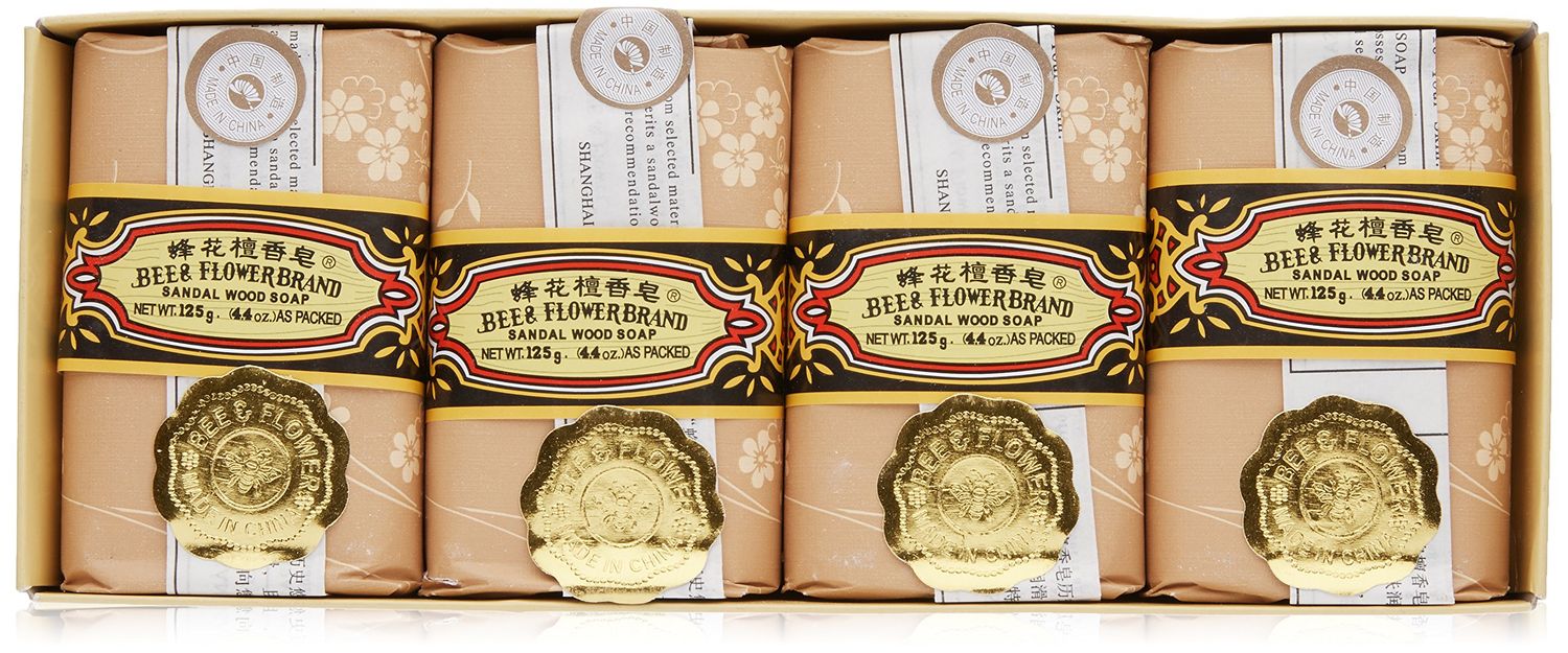Bee &amp; Flower Sandalwood Soap, 4.4 Oz (Pack of 4)