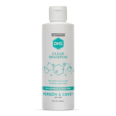 DHS Clear Shampoo - Womens and Mens Shampoo for Sensitive Skin/Unscented Cleansing Shampoo Cleans Hair and Treats Dry Scalp/Irritant-free, Paraben-free, Fragrance-free, and Dye-free / 8oz