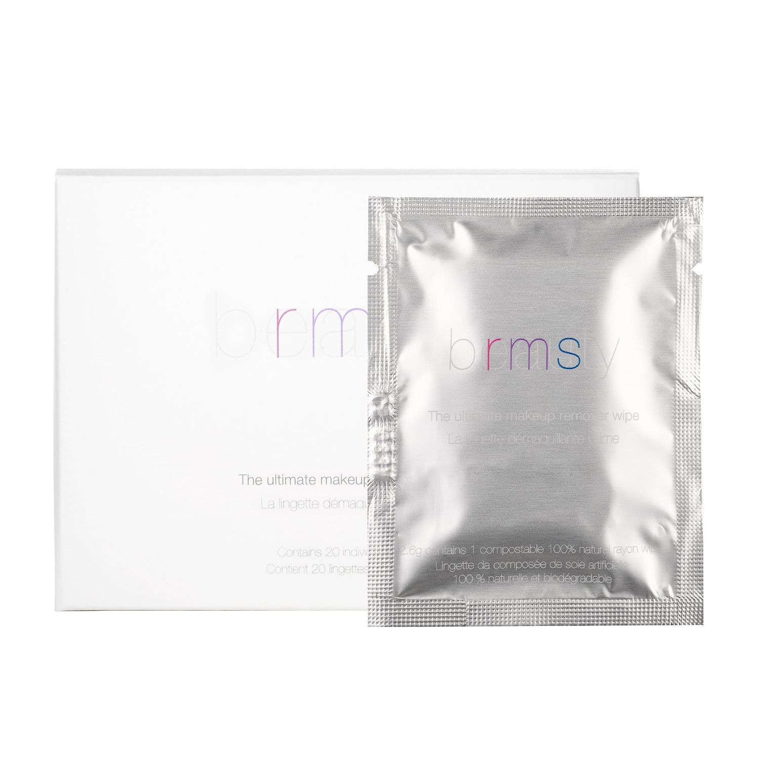 RMS Beauty Makeup Remover Wipes - Organic Coconut Oil Makeup Remover, Oil Based Makeup Remover, Face Wash &amp; Eye Makeup Remover, Make Up Wipes for Face