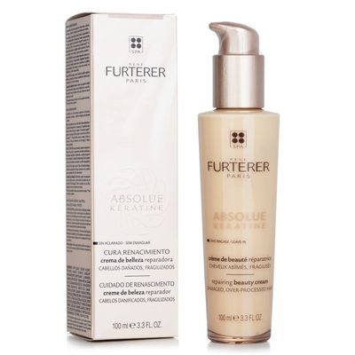 Rene Furterer ABSOLUE KERATINE Repairing Beauty Cream for Damaged, Over-Processed Hair, 3.3 fl. oz.