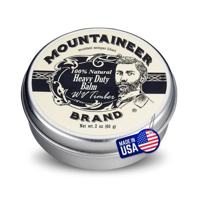 Mountaineer Brand Heavy Duty Beard Balm For Men | 100% Natural with No Parabens or Dyes | Leave In Styling and Conditioning Balm | Shape, Smooth, Grooming Beard Kit | Timber Scent 2oz