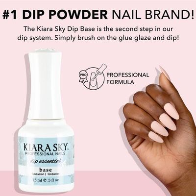 KIARA SKY Professional - Dip Manicure Nail Liquid Essentials - Long Lasting Nail Gel - Beauty Essentials Nail Design for Nail Art - Dip Liquids for Nails Repair Treatment 0.5 fl oz, Base
