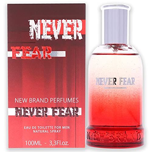 New Brand Perfumes Never Fear EDT Spray Men 3.3 oz (sem numero)