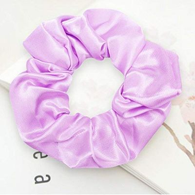 Jaciya Satin Silk Scrunchies for Women Girls Ponytail Holders Purple Hair Scrunchies Elastic Hair Ties No Damage
