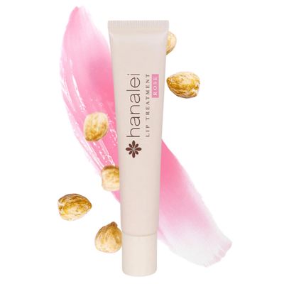 Hanalei Cruelty-Free &amp; Paraben-Free Lip Treatment Balm to Soothe Dry Lips - Made with Kukui Oil, Shea Butter, Grapeseed Oil - Restores Dry Lips - Made in USA - Rose Tint - Full Size, 15g
