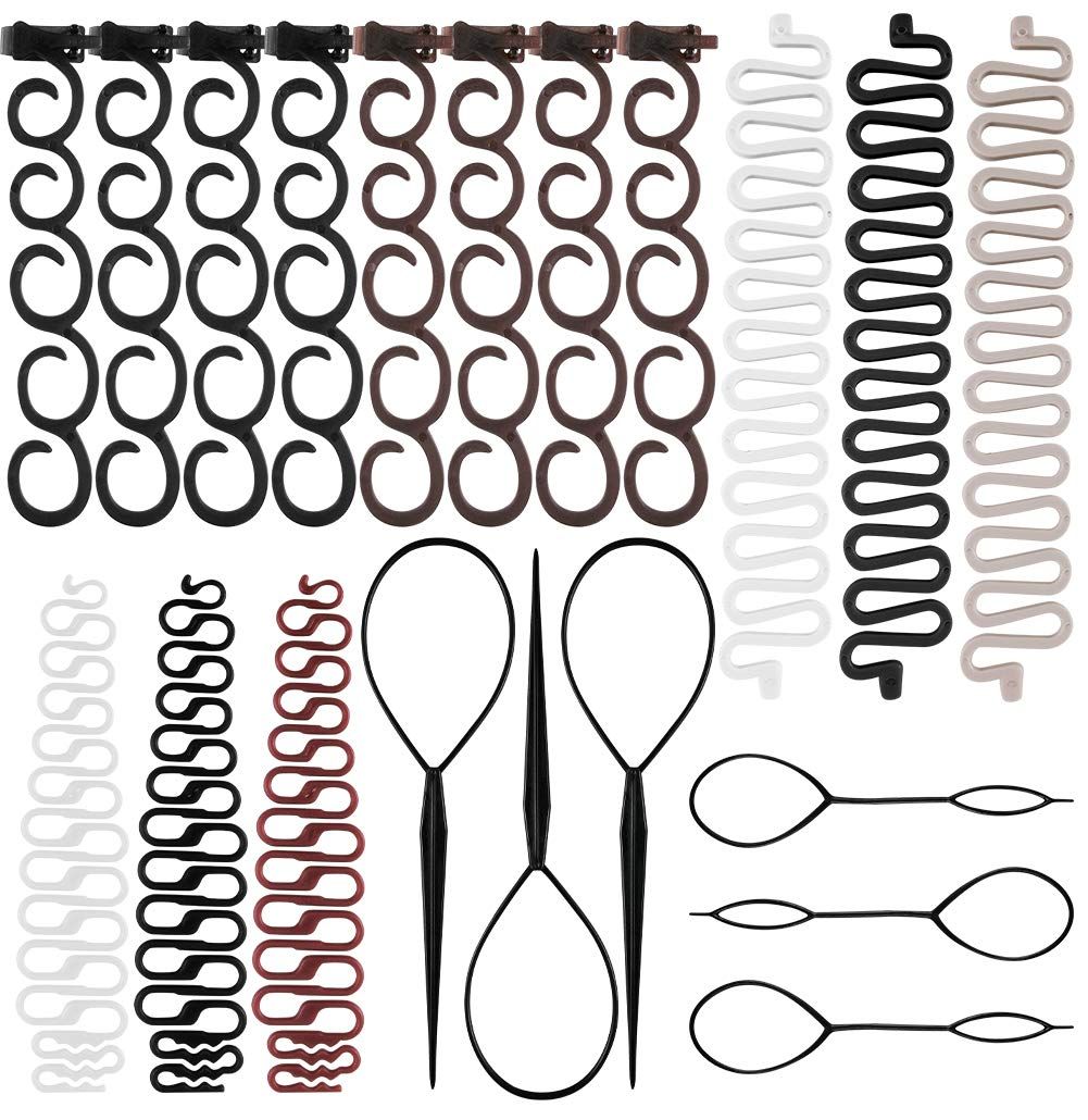 20Pcs Ponytail and Braiding Tool Set for Women&#39;s Hair Styling Accessories