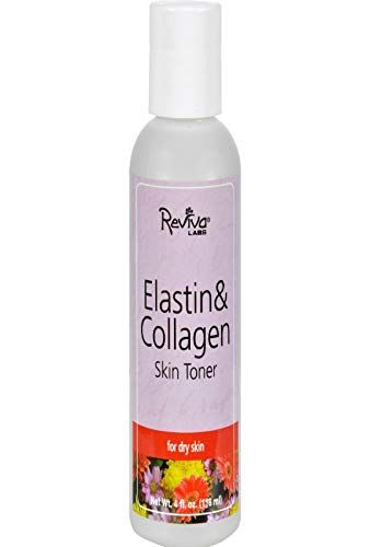 Reviva Labs Elastin Collagen Skin Toner with Vitamin A &amp; E, 4 ounce