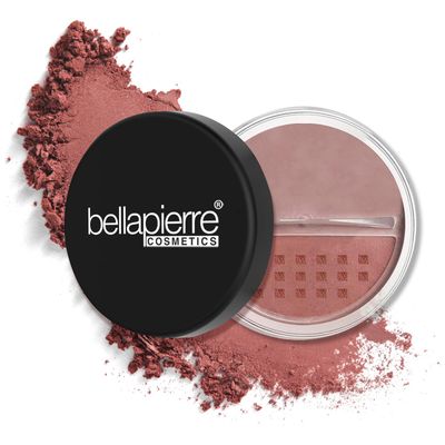 bellapierre Mineral Blush | Warm Dewy Complexion | Non-Toxic &amp; Paraben Free | Hypoallergenic | Loose Powder - 0.3-Ounce - Suede