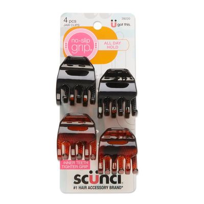 Scunci No Slip Chunky Jaw Clips, Size 4pk