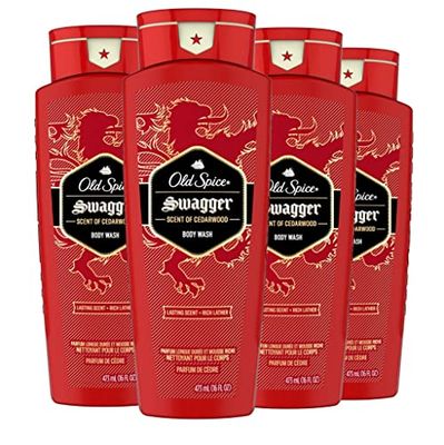 Old Spice Men&#39;s Body Wash Swagger Scent, 24/7 Shower Freshness, 16 Fl Oz (Pack of 4)