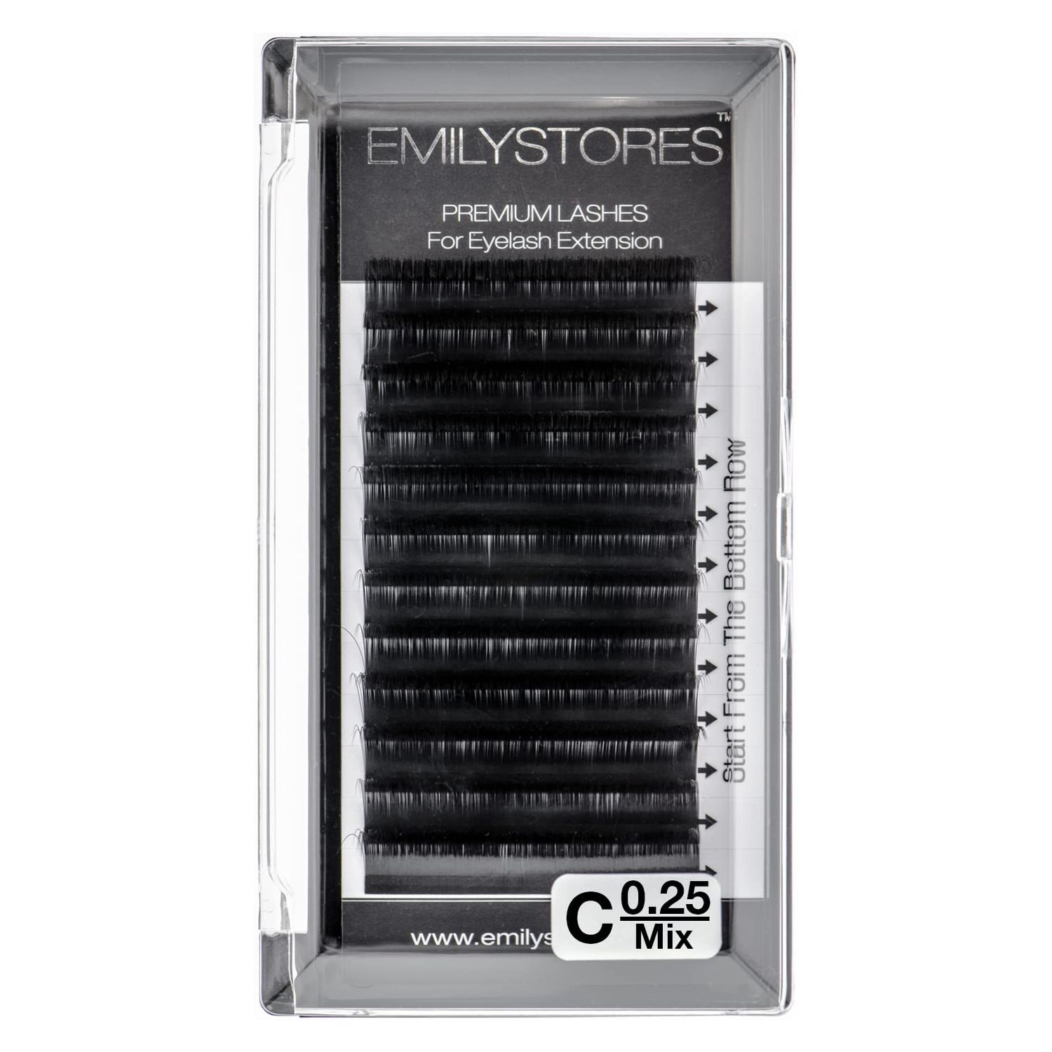 EMILYSTORES Lash Extensions 0.25mm Thickness B Curl Length Mixed 8-14mm Sizes Volume Individual Eyelashes For Eyelash Extensions (0.25,B,Mixed 8-14mm)
