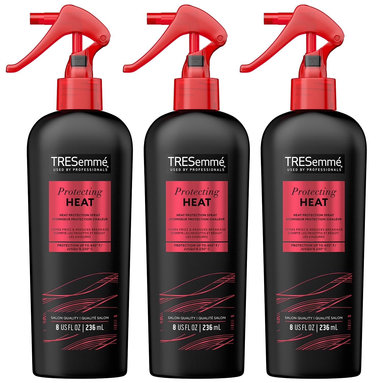 TRESemm Heat Protection Spray for Hair, 3-Pack - Vitamin-Enriched Anti-Frizz Hair Products, 8 Oz Ea