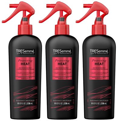 TRESemm Heat Protection Spray for Hair, 3-Pack - Vitamin-Enriched Anti-Frizz Hair Products, 8 Oz Ea