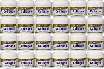 Collagen Beauty Cream Made with 100% Pure Collagen Promotes Tight Skin Enhances Skin Firmness 2 OZ. Jar PACK of 24