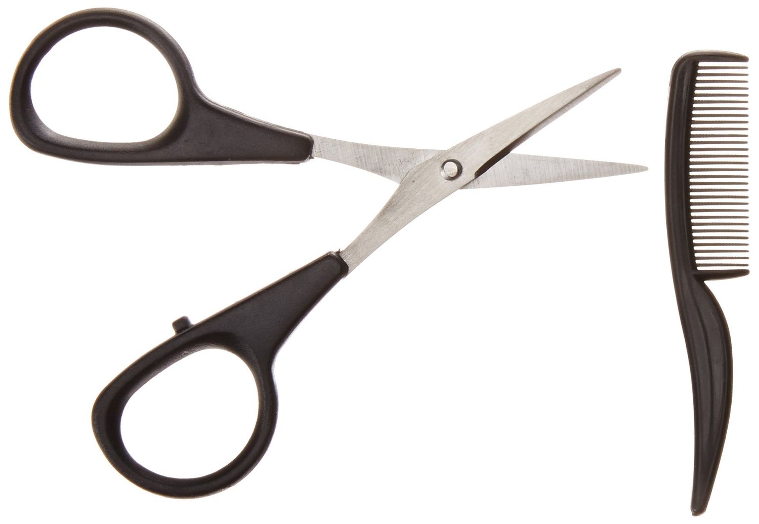 Allary Men&#39;s Beard and Mustache Scissors, Mini Comb Trimming Kit