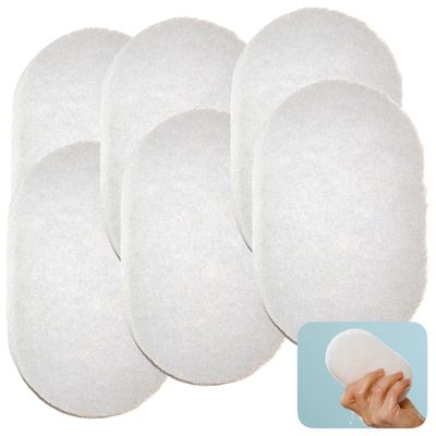HartFelt Bath Sponges for Shower | Oval Body Wash Scrubber for Exfoliating Skin | Clean and Refresh Body, Back &amp; Arms | Chemical-Free Body Sponge | Made in USA - Pack of 6