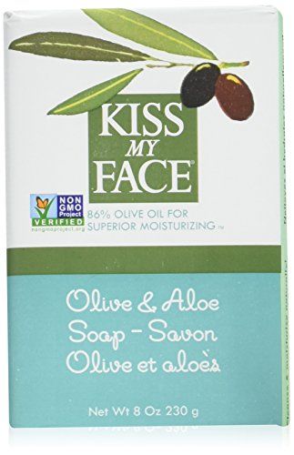Kiss My Face Soap Bar Olive &amp; Aloe with sea Salt 8 Ounce (235ml) (6 Pack)