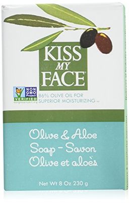 Kiss My Face Soap Bar Olive &amp; Aloe with sea Salt 8 Ounce (235ml) (6 Pack)