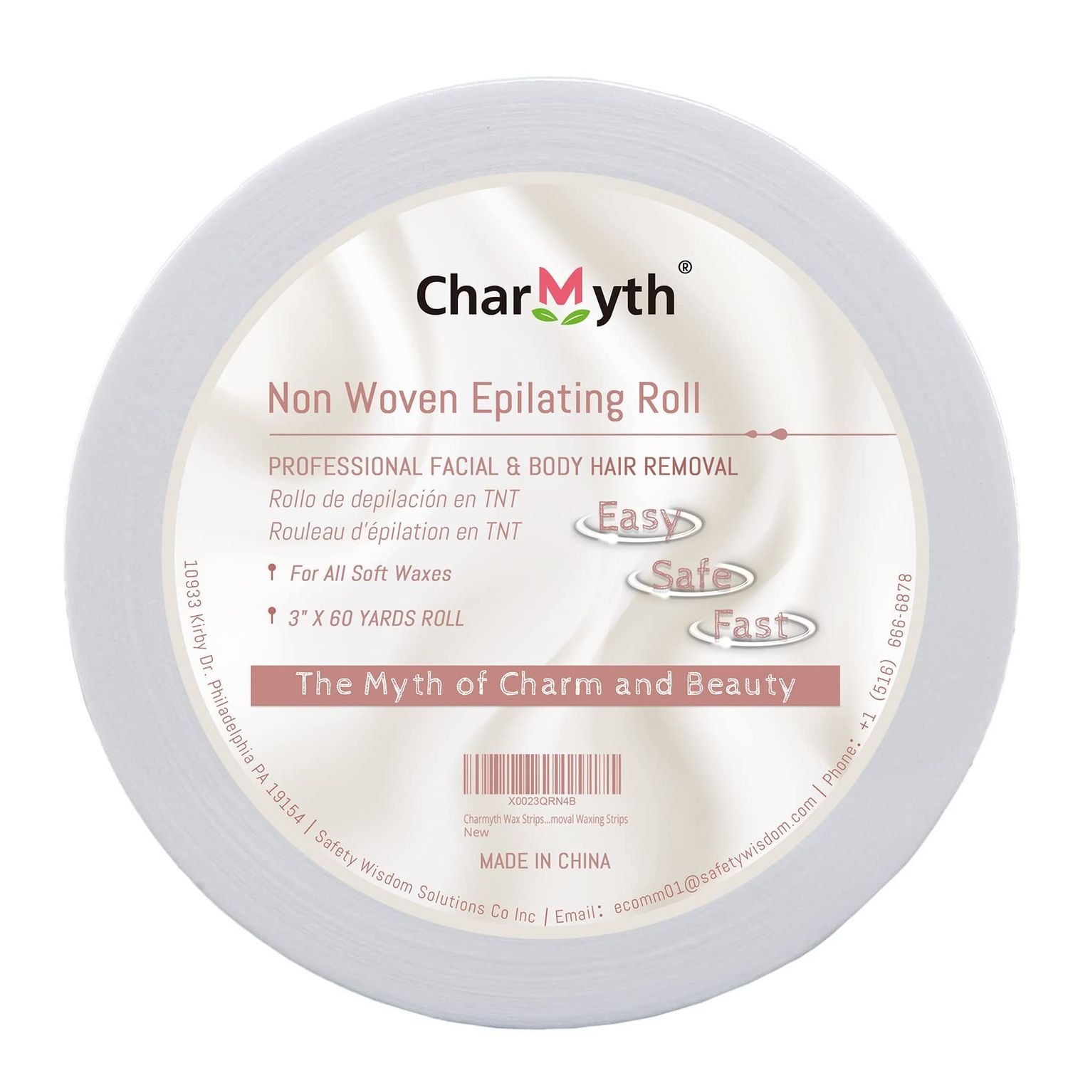 Charmyth Wax Strips Epilating Roll Non Woven Disposable for Body &amp; Face 60 Yard Hair Removal Waxing Strips